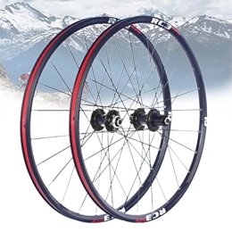 Asiacreate Mountain Bike Wheel Asiacreate MTB Wheelset 26 / 27.5 / 29 Inch Disc Brake QR Wheels 24 Spokes Carbon Fiber Hubs Sealed Bearing Mountain Bike Rims 7 8 9 10 11 Speed Cassette (Color : Black, Size : 26'')