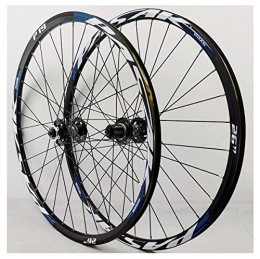 Asiacreate Mountain Bike Wheel Asiacreate MTB Wheelset 26" 27.5" 29" Quick Release Disc Brake 32H Aluminum Alloy Rim Mountain Bike Wheels For 7-11 Speed Cassette Bike Wheel Set (Color : Blue, Size : 26'')