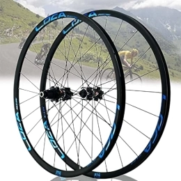 Asiacreate Mountain Bike Wheel Asiacreate Wheelset 700C Road Bike Disc Brake 26 / 27.5 / 29er MTB Wheelset Through Axle Straight Pull 24H Rim MS 12 Speed Hub (Color : Blue, Size : 700C)