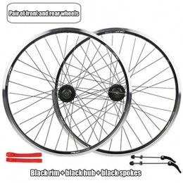 ASUD Spares ASUD 24 Inch Bike Wheelset, Cycling Wheels Mountain Bike Aluminum alloy quick release V brake disc brake wheel single wheel hub