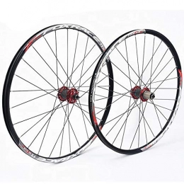 ASUD Mountain Bike Wheel ASUD 26 inch Mountain Bike Wheelset FOXRACE Palin Big Flower Drum Wheel Set (Red)