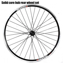 ASUD Mountain Bike Wheel ASUD 26 inch Silver Rear Mountain Bike Wheel Solid mandrel hub front wheel set V brake mountain wheel set