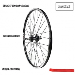 ASUD Spares ASUD 26 inch Silver Rear Mountain Bike Wheel - V-disc and disc brakes for splitting mountain bike wheels