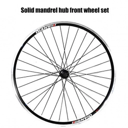 ASUD Spares ASUD 26 inche Silver Rim Front Wheel Solid mandrel hub front wheel set V brake mountain wheel set