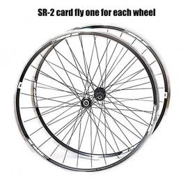 ASUD Mountain Bike Wheel ASUD 700C Bike Wheelset, Cycling Wheels Mountain Bike SR-2 card fly front and rear wheel set (1 pair)