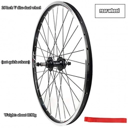 ASUD Mountain Bike Wheel ASUD Black 26inch Rim Rear Wheel V disc / disc brake split mountain bike wheel