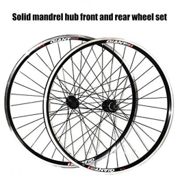 ASUD Spares ASUD MTB Mountain Bike Bicycle 26 inch Wheels Wheelset Rims Solid mandrel hub front and rear wheel set V brake mountain wheel set