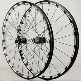 AWJ Spares AWJ 26 / 27.5in MTB Bicycle Wheel Set, Front Rear Bicycle Wheel CNC Rims Disc Brake Wheel Bearing Hub 24 Holes 7-11 Speed Wheel