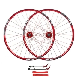 AWJ Spares AWJ 26 Inch Mountain Bike Wheel Set, Disc Brake QR for 7 / 8 / 9 / 10 Speed Cassette Flywheel MTB Bicycle Wheel 32 Spoke Road Bicycle Wheel