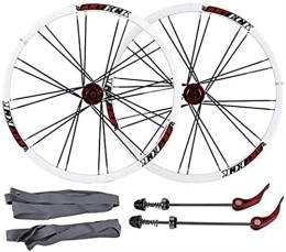 AWJ Spares AWJ 26 inches Mountain Bicycle Wheel, Aluminum Double-Walled Wheel Rim MTB-disc Brake 24 Hole Rapid Release 7 8 9 10 Speed Wheel