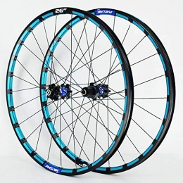 AZUOYI Spares AZUOYI Mountain Bike Bicycle Wheel Set CNC Color Circle, 26 / 27.5 Inch Straight Pull Palin Disc Brake Wheel 24H, 7 / 8 / 9 / 10 / 11 Speed, 27.5