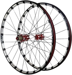 HAENJA Mountain Bike Wheel Bicycle Front And Rear Wheels 26 / 27.5 Inch Mountain Bike Wheel Set Carbon Fiber Hub Disc Brake Quick Release 9 1011 Speed Wheelsets (Color : Red, Size : 27.5inch)