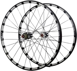 HAENJA Spares Bicycle Front And Rear Wheels 26 / 27.5 Inch Mountain Bike Wheel Set Carbon Fiber Hub Disc Brake Quick Release 9 1011 Speed Wheelsets (Color : Schwarz, Size : 26inch)