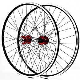 WangT Spares Bicycle Wheel, Bicycle Rims Rim Brake Lightweight Alloy Construction High Performance Sealed 32 Hole Mountain Bike Disc Brake Hub, Red