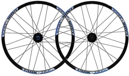 CHJBD Mountain Bike Wheel Bicycle Wheel Bike Wheel Bike Wheel Set 24" MTB Wheel Double Wall Alloy Rim Tires 1.5-2.1" Disc Brake 7-11 Speed Palin Hub Quick Release 24H (Color : Blue)