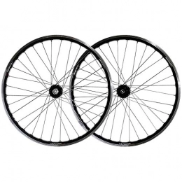 LIMQ Mountain Bike Wheel Bicycle Wheel Set 26 Inch MTB Front And Rear Wheel Double-walled Light Alloy Rim Disc / V-brake 7-11 Speed Palin Hub Fast Release 32H, Blackhub