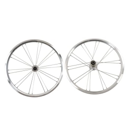 Airshi Spares Bicycle Wheel Set, Aluminum Alloy Stainless Steel Spoke 20 Inch Mountain Bike Wheel Set for Stable Riding