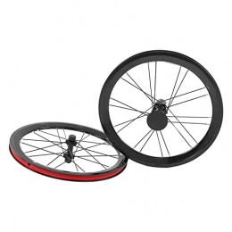 Gedourain Mountain Bike Wheel Bicycle Wheelset, 16 Inch Bike Wheels Stable Driving for Mountain Bike(black)