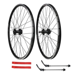 WRNM Mountain Bike Wheel Bicycle Wheelset 20" 26" Cycling Wheels, Mountain Bike Wheelset Quick Release Double Layer Alloy Front Rear Rim 7 8 9 10 Cassette Disc Brake 32 Hole (Size : 20inch)