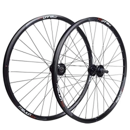 CTRIS Spares Bicycle Wheelset 20 / 26 Inch Bicycle Wheelset, Double Wall Wheel Set Aluminum Alloy V / disc Brake Mountain Bike Rotary Hub (Color : Disc brake-b, Size : 26in)