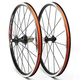 CTRIS Mountain Bike Wheel Bicycle Wheelset 20'' 406 Cycling Wheelset V Brake Mountain Bike Hubs Wheelset - 16 / 24 Hole 8 9 10 11 Speed Quick Release Bicycle Front And Rear Wheels 74 / 130mm (Color : Black hub)