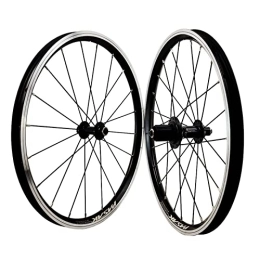 CTRIS Spares Bicycle Wheelset 20 Inch 406 Bicycle Wheel Mountain Bike Wheelset V Brake 24holes Double-walled Aluminum Alloy Rim 7 8 9 10 11 12 Speed Quick Release Front 2 Rear 4 Bearings (Color : 74 / 130)