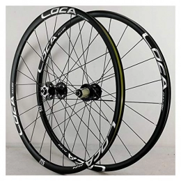 CHICTI Spares Bicycle Wheelset 26 27.5 29 In Mountain Disc Bike Wheel Double Layer Alloy Rim MTB Sealed Bearing QR 7 / 8 / 9 / 10 / 11 / 12 Speed 24H (Color : E, Size : 26in)