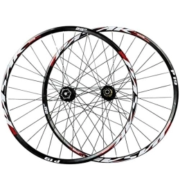 CTRIS Mountain Bike Wheel Bicycle Wheelset 26 / 27.5 / 29 Inch Cycle Wheel, Bicycle Wheelset Aluminum Alloy Disc Brakes Quick Release Double Wall MTB Rim (Color : Red, Size : 27.5in)