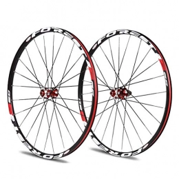 WangT Spares Bicycle Wheelset 26 27.5 Inch, Double-Walled Aluminum Alloy Bicycle Wheels Disc Brake Mountain Bike Wheel Set Quick Release 7 / 8 / 9 / 10 / 11 Speed, Red, 27.5