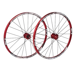 Bewinch Mountain Bike Wheel Bicycle Wheelset 26 / 27.5 Inch, Double Walled Rim Quick Release Wheel Set Disc Brake Palin Bearing Mountain Bike-24 Perforated Disc 8 / 9 / 10 Speed, B, 26 in