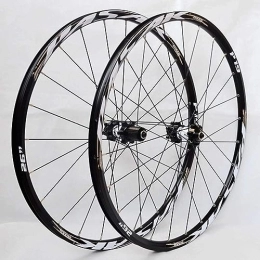 HAENJA Mountain Bike Wheel Bicycle Wheelset 26 / 27.5 Inch Mountain Bike Wheels Double Wall Rims Box Hubs Sealed Bearings Disc Brakes 7-11 Speed Wheelsets (Color : Gold, Size : 27.5)