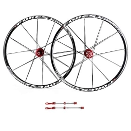 WRNM Mountain Bike Wheel Bicycle Wheelset 26 27.5 Inch MTB Bike Wheelset, Aluminum Alloy Double Wall Hybrid / Mountain Cycling Disc Brake 24 Hole 8 9 10 Speed 100mm (Color : A, Size : 26inch)