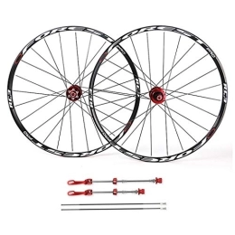 WRNM Mountain Bike Wheel Bicycle Wheelset 26" 27.5" MTB Bicycle Wheel Double Wall Rim Disc Brake Sealed Bearings Hub Compatible 7 8 9 10 11 Speed Freewheel (Color : A, Size : 26inch)