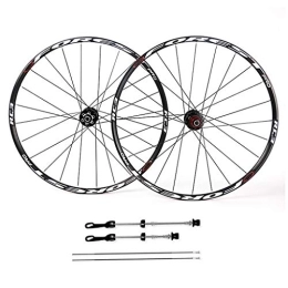 WRNM Mountain Bike Wheel Bicycle Wheelset 26" 27.5" MTB Cycling Wheelset Alloy Double Wall Disc Brake Front REAR Wheel Sealed Bearings Hub (Color : B, Size : 26inch)