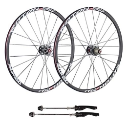 WRNM Mountain Bike Wheel Bicycle Wheelset 26" 27.5" Wheelset, MTB Bicycle Wheels Carbon Fiber Hub Aluminum Alloy Double Wall Rim - About 1820g (Color : B, Size : 26inch)