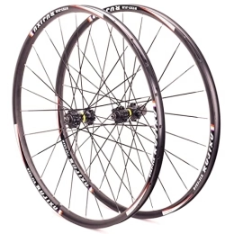 KANGXYSQ Mountain Bike Wheel Bicycle Wheelset 26" 27.5inch 29er Mountain Bike MTB Wheel Quick Release 7075 Aluminum Alloy Rim Disc Brake 24H (Color : Black, Size : 27 INCH)