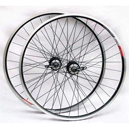 WYJW Spares Bicycle Wheelset 26" for Mountain Bike MTB Double Wall Alloy Rim Disc / V Brake 8-10 Speed Aluminum Alloy Card Hub QR 24H