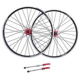 WRNM Mountain Bike Wheel Bicycle Wheelset 26 Inch Mountain Bike Wheels, Aluminum Alloy Double Wall Rim V-Brake Disc Brake Sealed Bearings Compatible 8 / 9 / 10 Speed (Color : A, Size : 26inch)