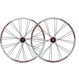 CTRIS Spares Bicycle Wheelset 26 Inch Mountain Bike Wheelset Double Layer Alloy Rim 7 8 9 Speed Disc Brake Quick Release With Hub 24 / 28 Holes (Color : A)