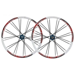 CTRIS Mountain Bike Wheel Bicycle Wheelset 26 Inch Mountain Bike Wheelset Double Wall Aluminum Alloy Disc Brake Cycling Bicycle Quick Release 8 9 10 Speed Straight Pull Hub 24 Holes (Color : C)