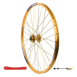 CTRIS Mountain Bike Wheel Bicycle Wheelset 26in Front Wheel, Aluminum Alloy Double Wall Disc Brake 7 / 8 / 9 / 10 Speed Mountain Bicycle Single Wheel (Color : Yellow, Size : 26in)