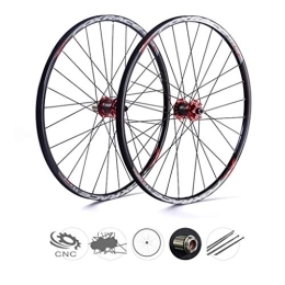 WRNM Mountain Bike Wheel Bicycle Wheelset 27.5 Inch Mountain Bike, Double Wall Ultralight Carbon Fiber MTB Rim V-Brake Hybrid 24 Hole Disc 7 8 9 10 Speed 100mm (Color : C, Size : 26inch)