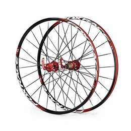 WRNM Spares Bicycle Wheelset 27.5 Mountain Bike Wheels, 26inch Double Wall MTB Rim Quick Release V-Brake Cassette Hub Hybrid 24 Hole Disc 8 9 10 Speed (Size : 26inch)
