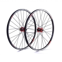 WRNM Mountain Bike Wheel Bicycle Wheelset 27.5" Mountain Bike Wheelset, Double Wall MTB Rim Quick Release V-Brake Hybrid / Hole Disc 7 8 9 10 Speed (Color : A, Size : 27.5inch)
