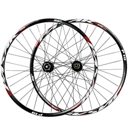 CTRIS Spares Bicycle Wheelset 29-inch Bike Wheels, Double Wall Disc Brakes 7-11 Speed Mountain Bicycle Wheel Set 15 / 12MM Barrel Shaft (Color : Black, Size : 29in / 20mmaxis)