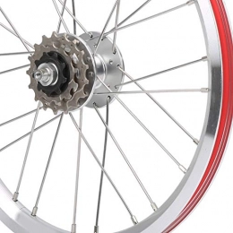 Shanrya Spares Bicycle Wheelset, Aluminium Alloy 6 Nail Disc Brake Folding Bike Wheelset, 16in 305 for Outdoor Use Mountain Bike Adult Children V Brake(Silver)
