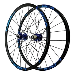 SJHFG Mountain Bike Wheel Bicycle Wheelset, Aluminum Alloy Double-decker Mountain Bike Rim Disc Brakes Six Nail Mounting Holes 26 / 27.5" Rear Wheel (Color : Blue hub, Size : 27.5inch)