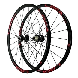 ITOSUI Mountain Bike Wheel Bicycle Wheelset, Aluminum Alloy Quick Release Mountain Bike 8 / 9 / 10 / 11 / 12 Speed Disc Brakes Cycling Wheels Outdoor (Color : Black hub, Size : 26in)
