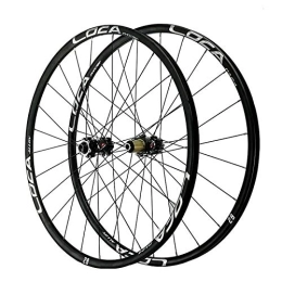 WRNM Spares Bicycle Wheelset Bicycle Wheelset For 26" 27.5" 700C 29" Mountain Road Bike Wheels Thru Axle MTB Ultralight Front Rear Wheelset Rim Disc Brake 8-12 Speed (Color : Black hub, Size : 27.5in)