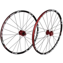 WRNM Mountain Bike Wheel Bicycle Wheelset Bike Wheelset 26inch, Bicycle Double Wall MTB Rim Quick Release Disc Brake Hybrid / 24 Hole Disc 7 8 9 10 Speed 135mm (Color : B, Size : 26inch)